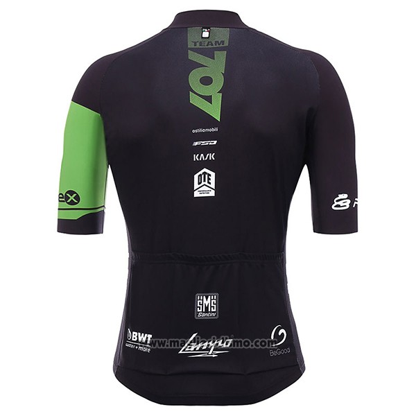 2017 Abbigliamento Ciclismo Team 707 Nero Manica Corta e Salopette