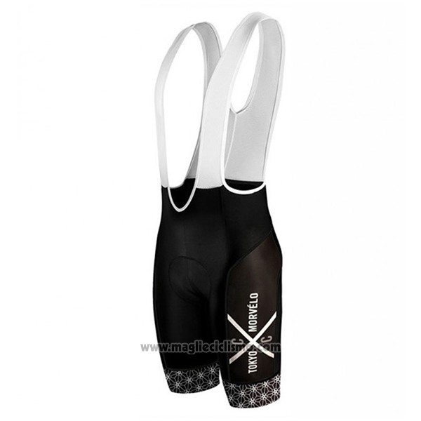 2017 Abbigliamento Ciclismo Tokyo X Morvelo Bianco e Nero Manica Corta e Salopette