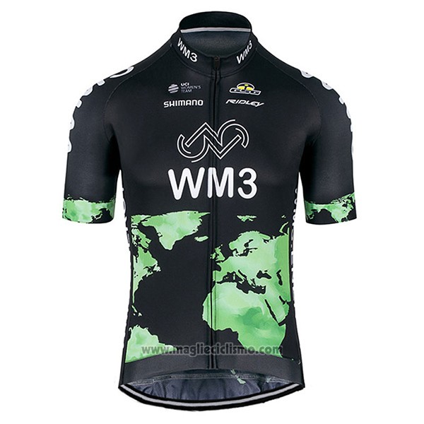 2017 Abbigliamento Ciclismo Wm3 Nero Manica Corta e Salopette
