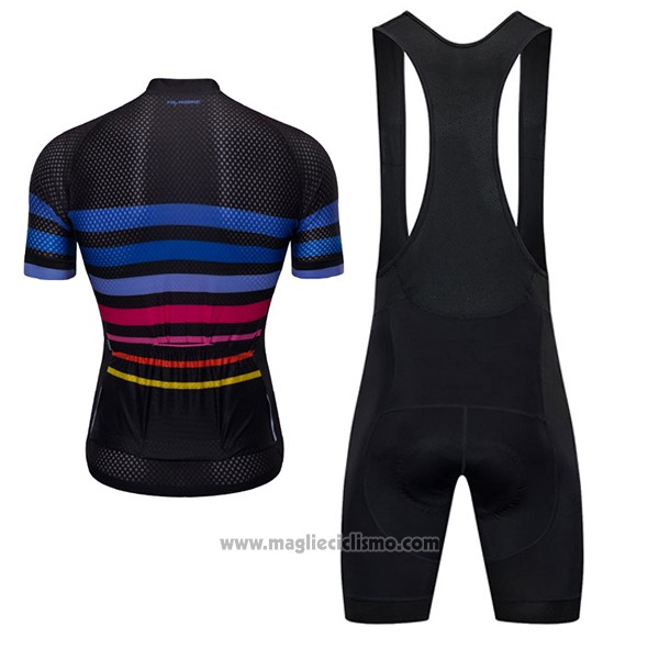 2017 Abbigliamento Ciclismo Ykywbike Aa09 Adh09 Nero e Blu Manica Corta e Salopette