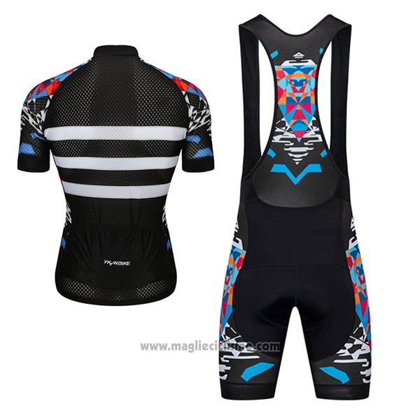 2017 Abbigliamento Ciclismo Ykywbike Aa12 Adh12 Nero e Bianco Manica Corta e Salopette