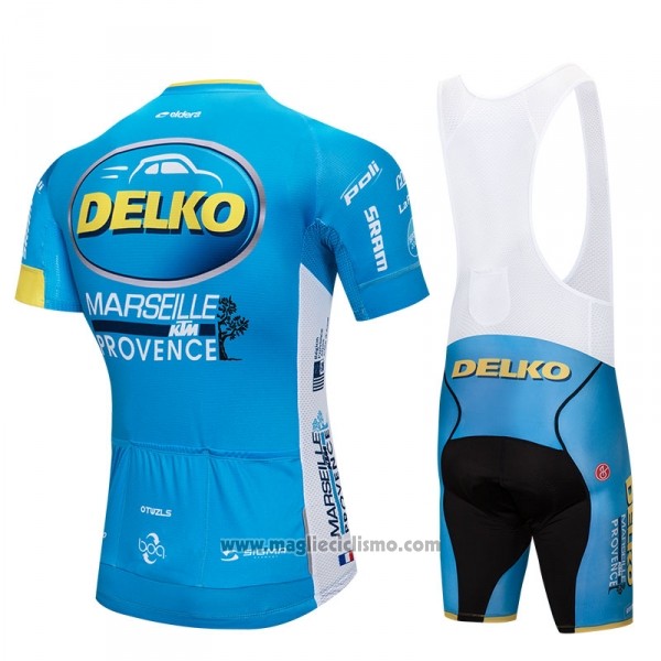 2018 Abbigliamento Ciclismo Delko-Marseille Provence KTM Manica Corta e Salopette