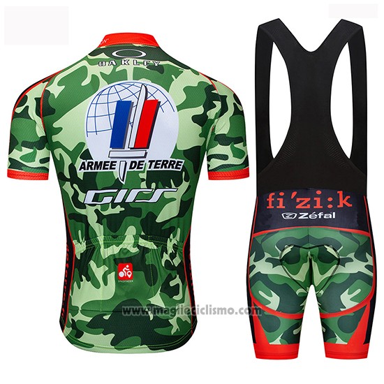 2019 Abbigliamento Ciclismo Armee De Terre Camuffamento Manica Corta e Salopette