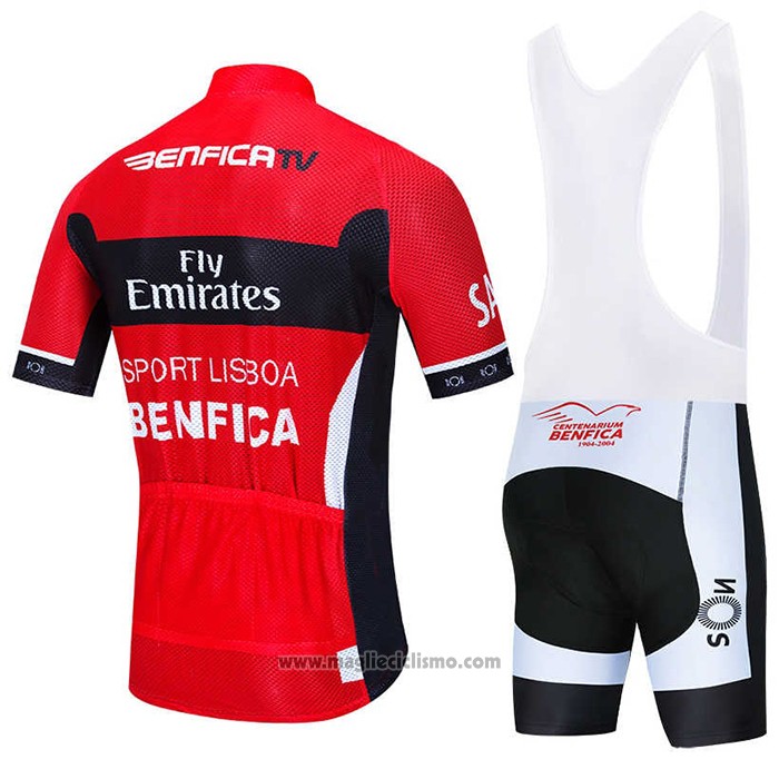2020 Abbigliamento Ciclismo S.L. Benfica Rosso Nero Manica Corta e Salopette