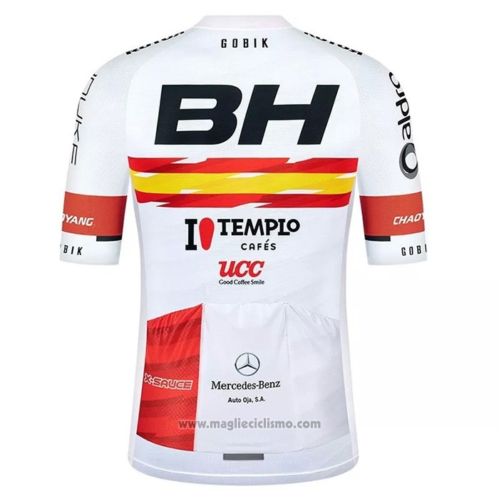 2021 Abbigliamento Ciclismo BH Templo Bianco Manica Corta e Salopette