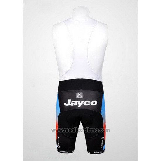 Abbigliamento Ciclismo Jayco Celeste e Rosso Manica Corta e Salopette