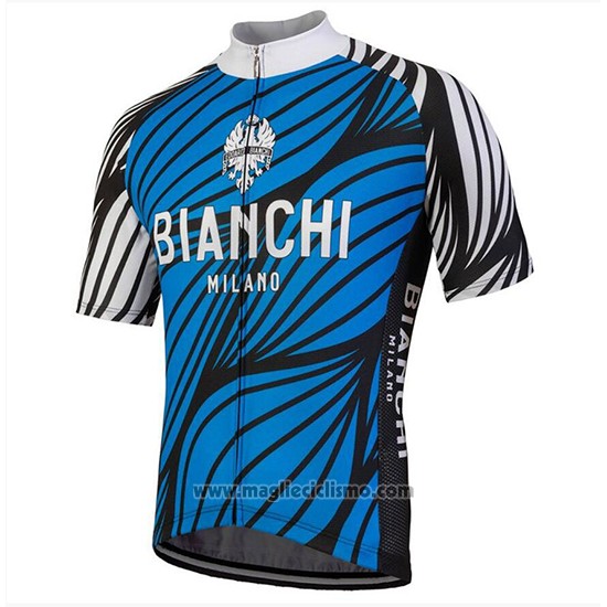 2018 Abbigliamento Ciclismo Bianchi Caina Blu Manica Corta e Salopette
