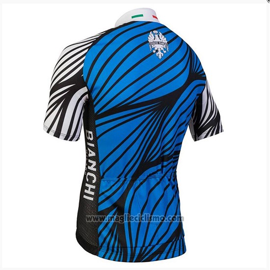 2018 Abbigliamento Ciclismo Bianchi Caina Blu Manica Corta e Salopette