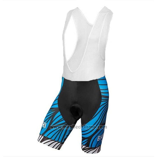 2018 Abbigliamento Ciclismo Bianchi Caina Blu Manica Corta e Salopette