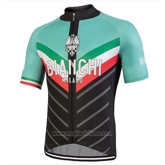 2018 Abbigliamento Ciclismo Bianchi Tiera Chiaro Verde e Nero Manica Corta e Salopette