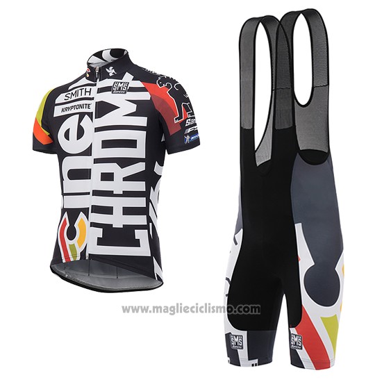 2017 Abbigliamento Ciclismo Cinelli Chrome Nero Manica Corta e Salopette