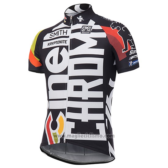 2017 Abbigliamento Ciclismo Cinelli Chrome Nero Manica Corta e Salopette