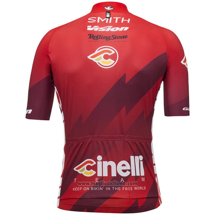 2018 Abbigliamento Ciclismo Cinelli Spento Rosso Manica Corta e Salopette