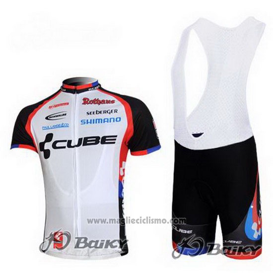 2011 Abbigliamento Ciclismo Cube Nero e Bianco Manica Corta e Salopette