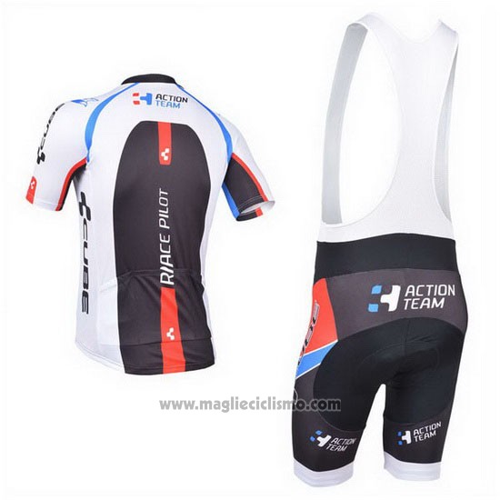 2013 Abbigliamento Ciclismo Cube Nero e Bianco Manica Corta e Salopette