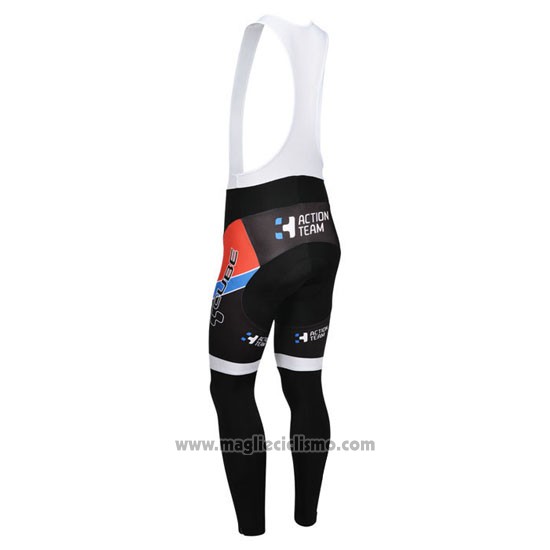 2013 Abbigliamento Ciclismo Cube Nero e Bianco Manica Lunga e Salopette