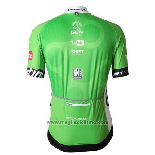 2016 Abbigliamento Ciclismo GCN Grigio e Verde Manica Corta e Salopette