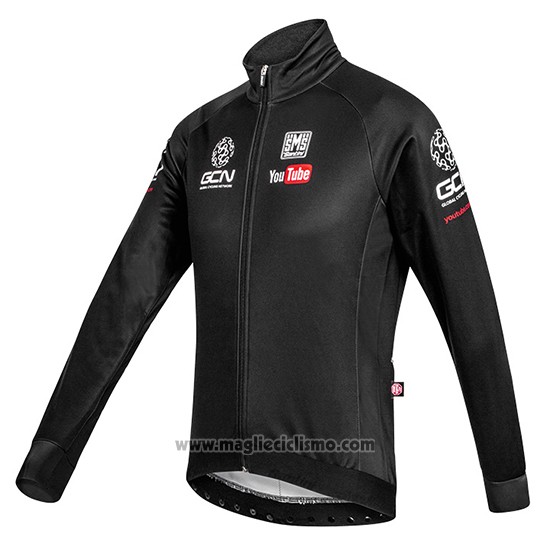2016 Abbigliamento Ciclismo Global Cycling Network Nero Manica Lunga e Salopette
