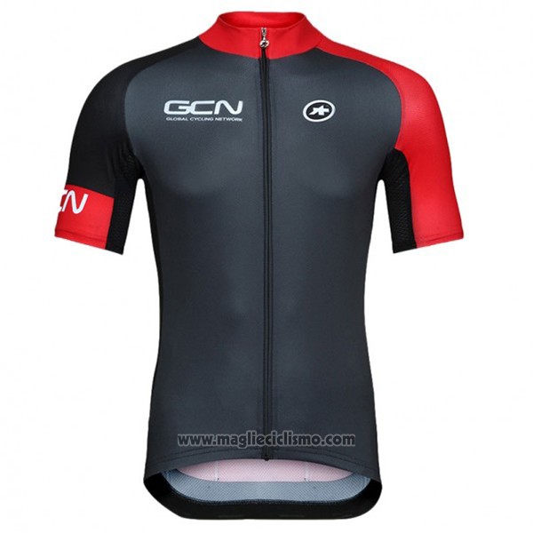 2017 Abbigliamento Ciclismo GCN Nero e Rosso Manica Corta e Salopette
