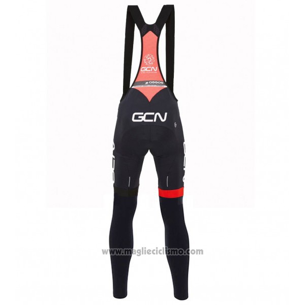 2017 Abbigliamento Ciclismo GCN Nero e Rosso Manica Lunga e Salopette