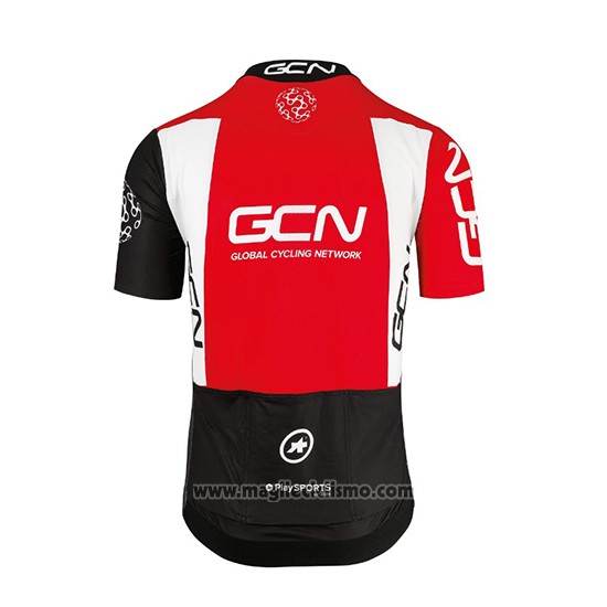2018 Abbigliamento Ciclismo GCN Nero e Rosso Manica Corta e Salopette