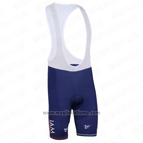 2016 Abbigliamento Ciclismo IAM Rosso e Blu Manica Corta e Salopette