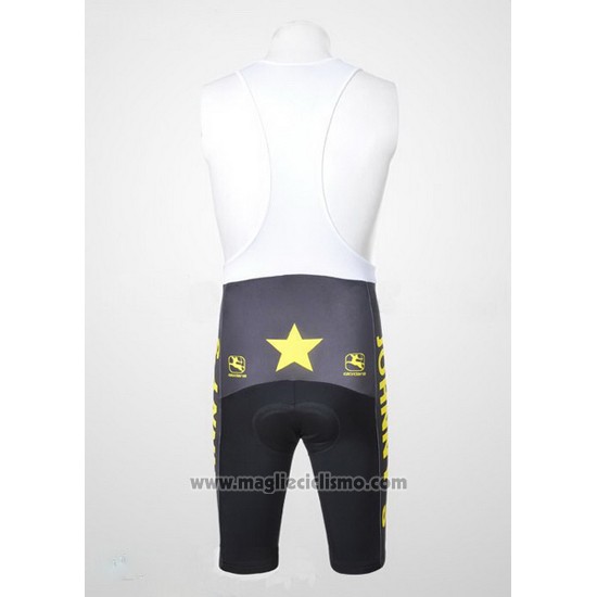 2010 Abbigliamento Ciclismo Johnnys Nero e Giallo Manica Corta e Salopette