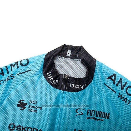 2020 Abbigliamento Ciclismo Leopard Natural Blu Nero Manica Corta e Salopette