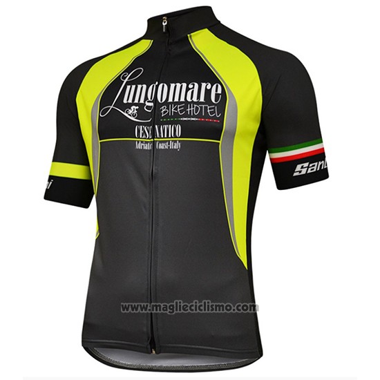2018 Abbigliamento Ciclismo Lungomare Nero e Giallo Manica Corta e Salopette
