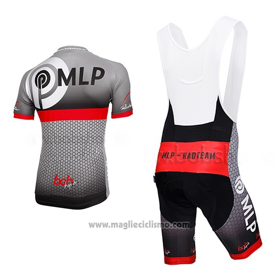 2013 Abbigliamento Ciclismo MLP Team Bergstrasse Grigio Manica Corta e Salopette
