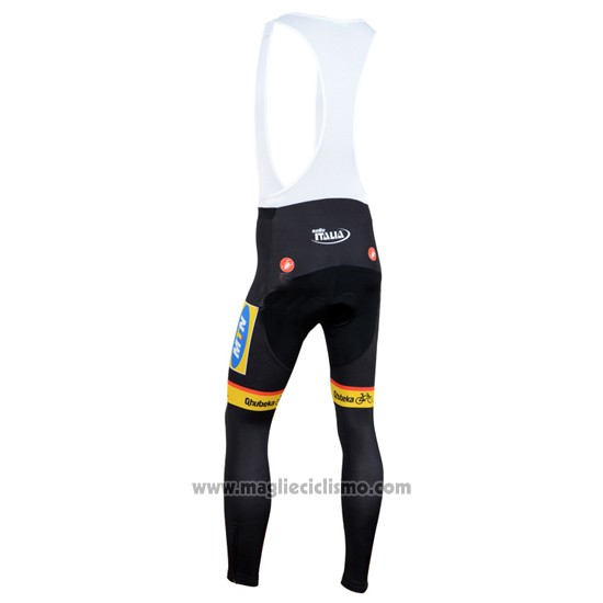2014 Abbigliamento Ciclismo Mtn Nero e Giallo Manica Lunga e Salopette