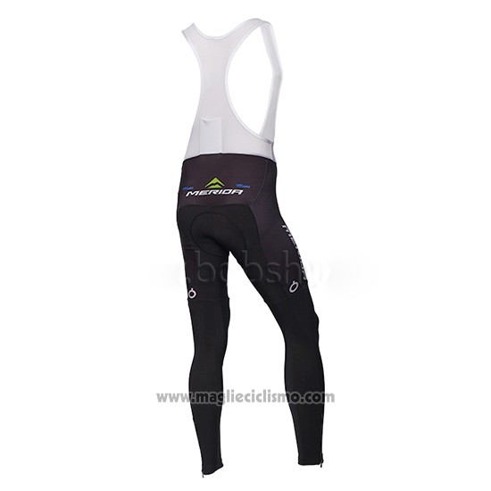 2014 Abbigliamento Ciclismo Multivan Merida Verde e Bianco Manica Lunga e Salopette