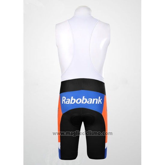 2012 Abbigliamento Ciclismo Rabobank Blu e Bianco Manica Corta e Salopette