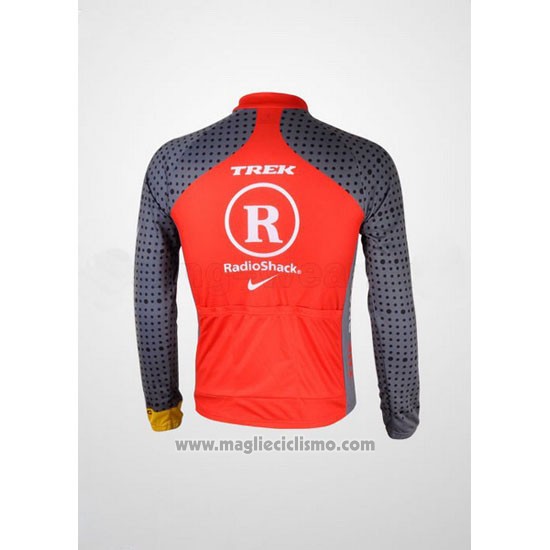 2010 Abbigliamento Ciclismo Radioshack Arancione e Grigio Manica Lunga e Salopette Pantaloni