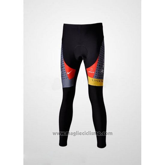 2010 Abbigliamento Ciclismo Radioshack Arancione e Grigio Manica Lunga e Salopette Pantaloni