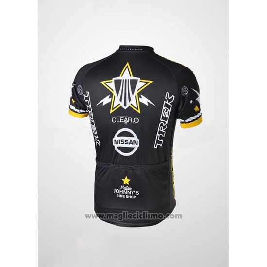 2010 Abbigliamento Ciclismo Radioshack Nero Manica Corta e Salopette Pantaloni
