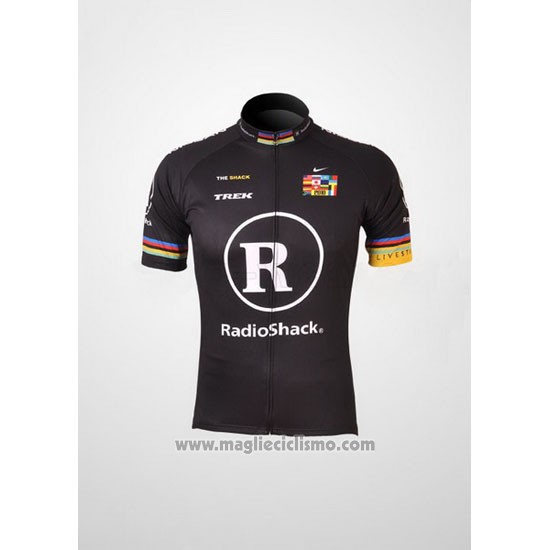 2010 Abbigliamento Ciclismo Radioshack Nero e Giallo Manica Corta e Salopette
