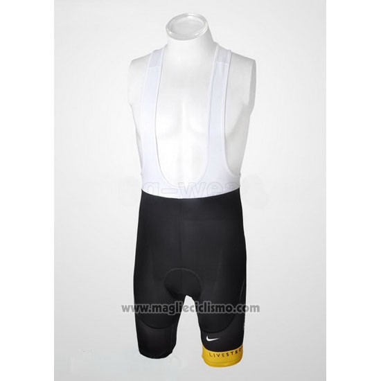 2010 Abbigliamento Ciclismo Radioshack Nero e Giallo Manica Corta e Salopette