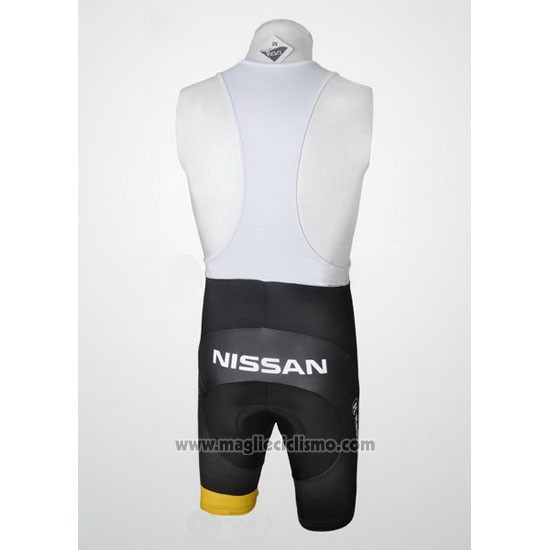 2010 Abbigliamento Ciclismo Radioshack Nero e Giallo Manica Corta e Salopette