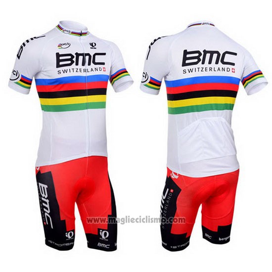 2013 Abbigliamento Ciclismo UCI Mondo Campione BMC Manica Corta e Salopette