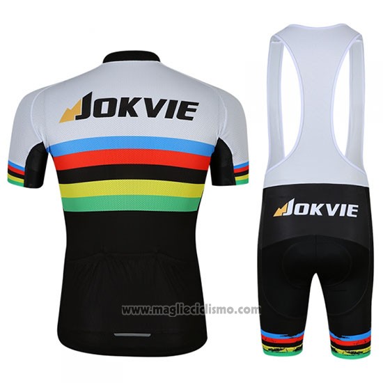 2018 Abbigliamento Ciclismo UCI Mondo Campione Jokvie Manica Corta e Salopette